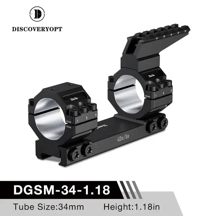 DiscoveryOpt 0 MOA Heavy Duty Cantilever Scope Mount Review: One-Piece Picatinny Mount with Top Accessory Rail