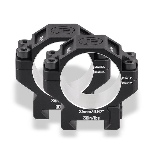 DISCOVERYOPT 6061 Aluminum Scope Rings – 25.4mm/30mm/34mm/35mm Tube | Fits 0.97"/1.26"/1.45" Scope Mount for Picatinny Rail