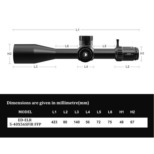 DISCOVERYOPT ED-ELR 5-40X56SFIR FFP-1/20MRAD-Z Diameter:35MM Optics Scope
