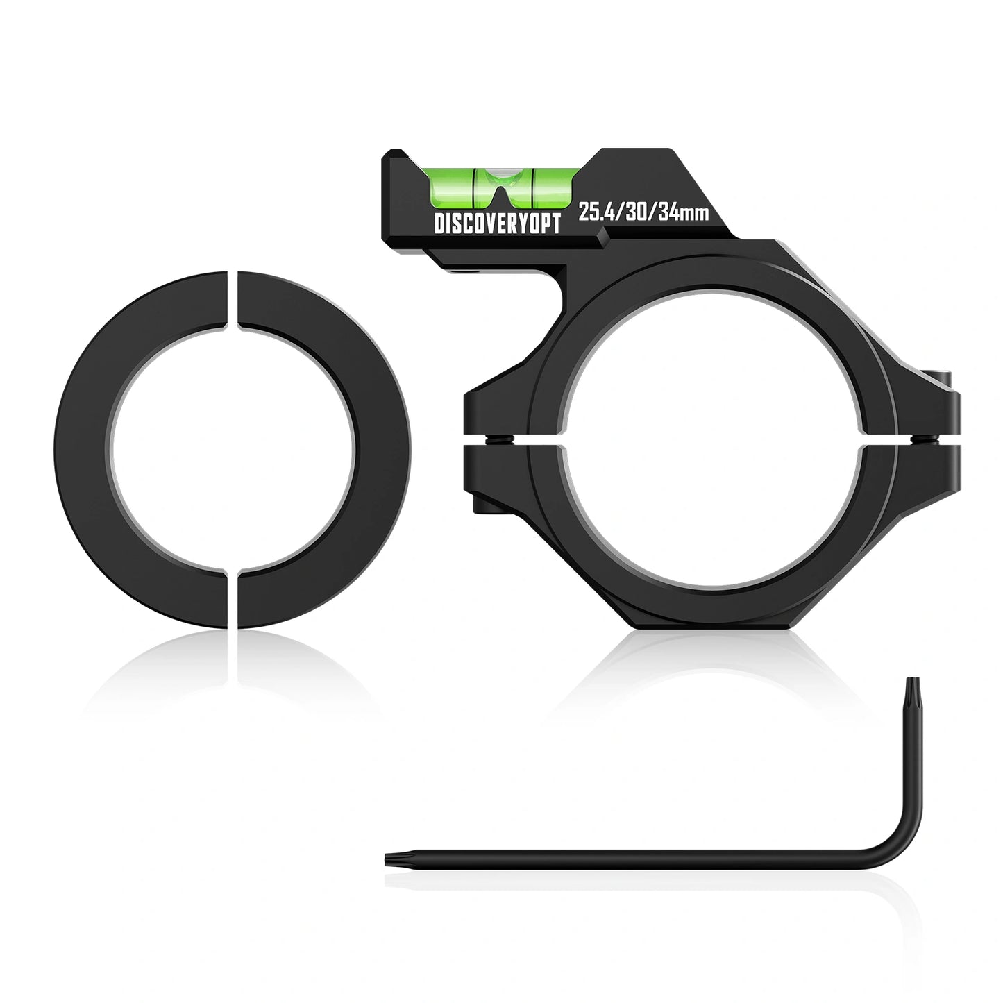 DISCOVERYOPT Multi-Compatible Scope Bubble Level | Fits 25.4mm/30mm/34mm Tubes | Precision Alignment Tool