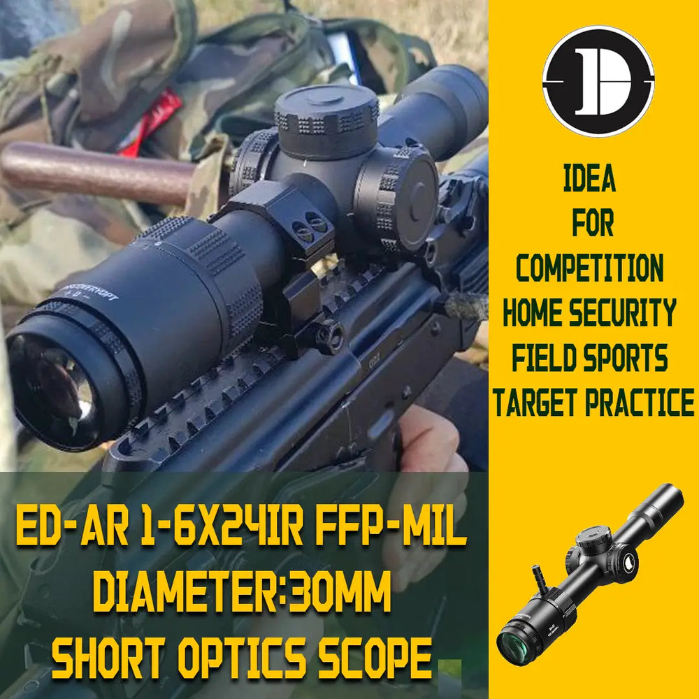 DiscoveryOpt ED-AR 1-6x24 IR FFP LPVO Review: Field Tested Compact Tactical & Hunting Scope