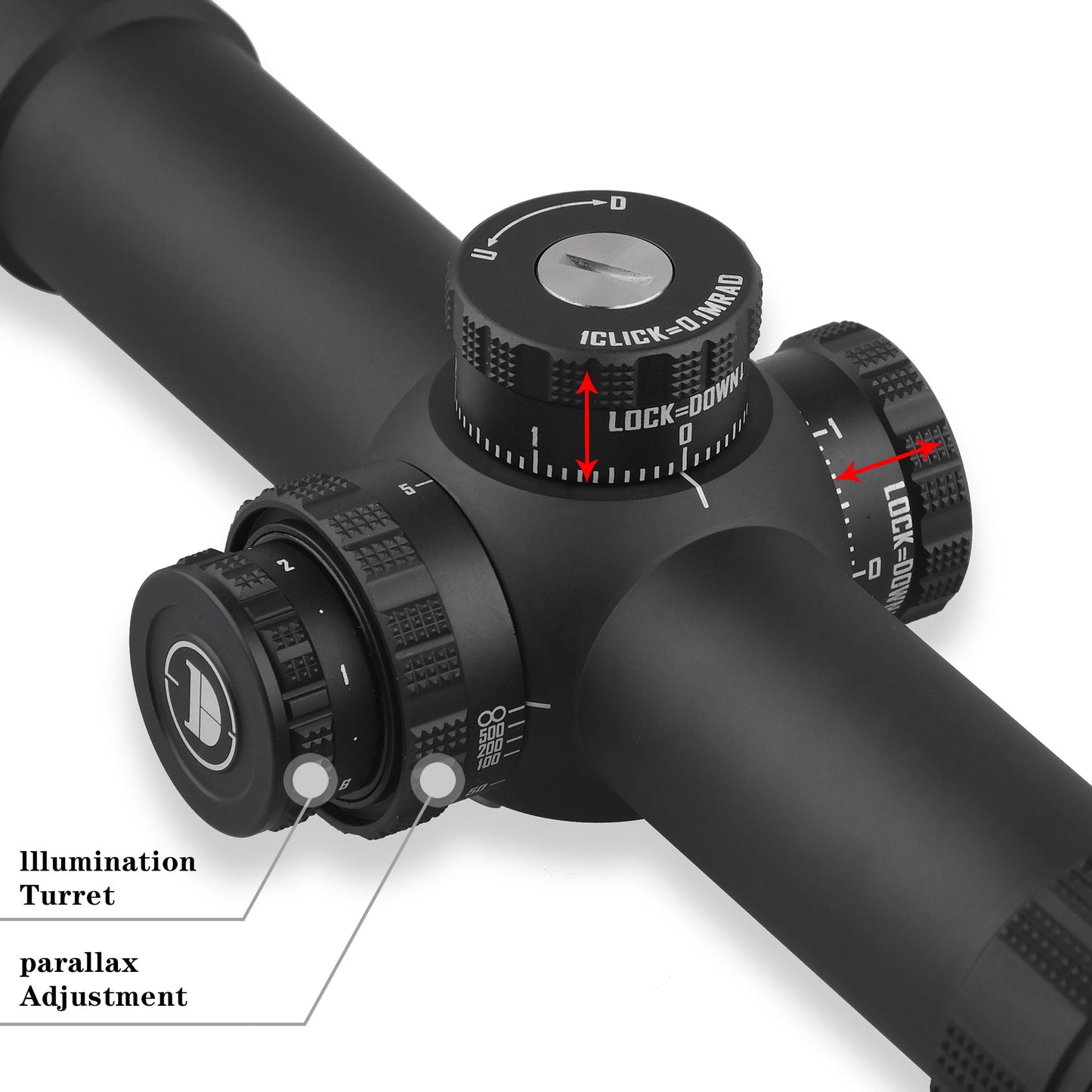 ED-AR 1-8X24SFIR FFP-MIL Diameter:34MM Optics Scope