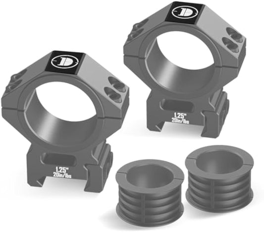 DISCOVERYOPT Multi-Compatible Mount for Picatinny Scope Rings for 25.4mm/30mm/34mm Tubes – 1.25" High Scope Rings