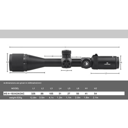 MS 4-16X42AOAC SFP-MOA Durchmesser: 25,4 MM Optik Zielfernrohre 