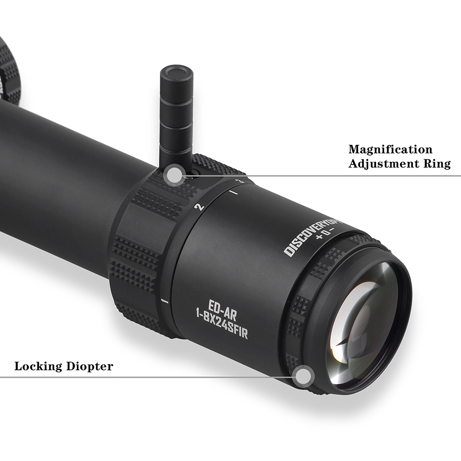 DISCOVERYOPT ED-AR 1-8X24SFIR FFP-MRAD LPVO Diameter:34MM Optics Scope