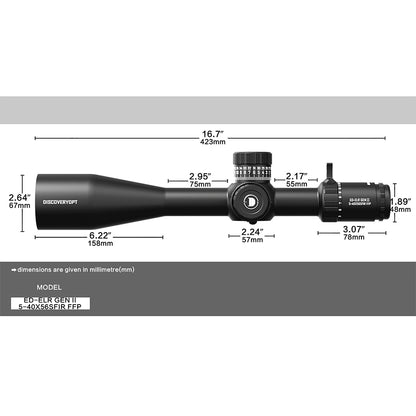 DISCOVERYOPT ED-ELR GEN II 5-40X56SFIR FFP-MRAD/MOA-Z Diameter:35MM Optics Scope