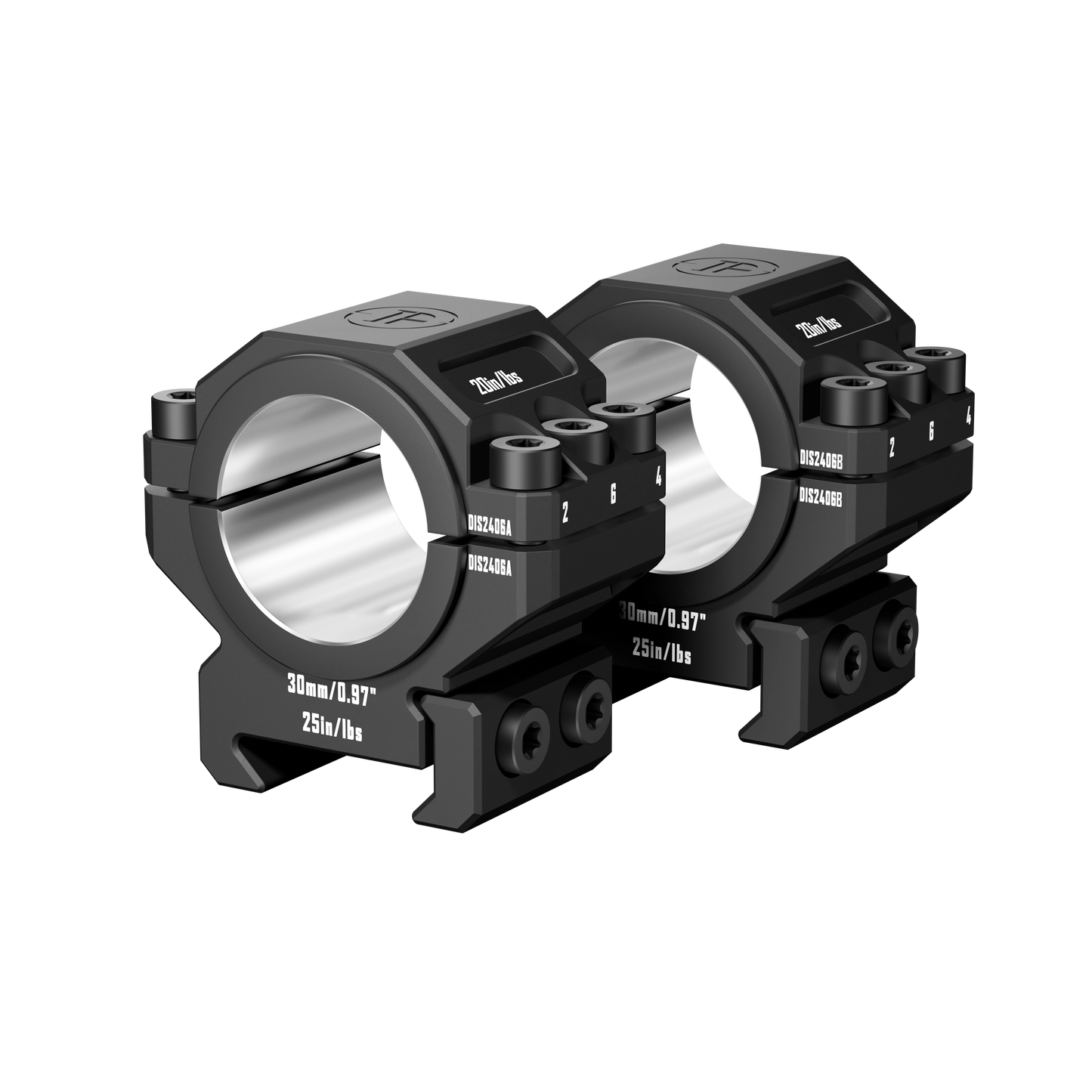 DISCOVERYOPT 6061 Aluminum Heavy-Duty Scope Mount – Fits 25.4mm & 30mm Tubes | 0.97"/1.26" Height | Picatinny Rail Compatible