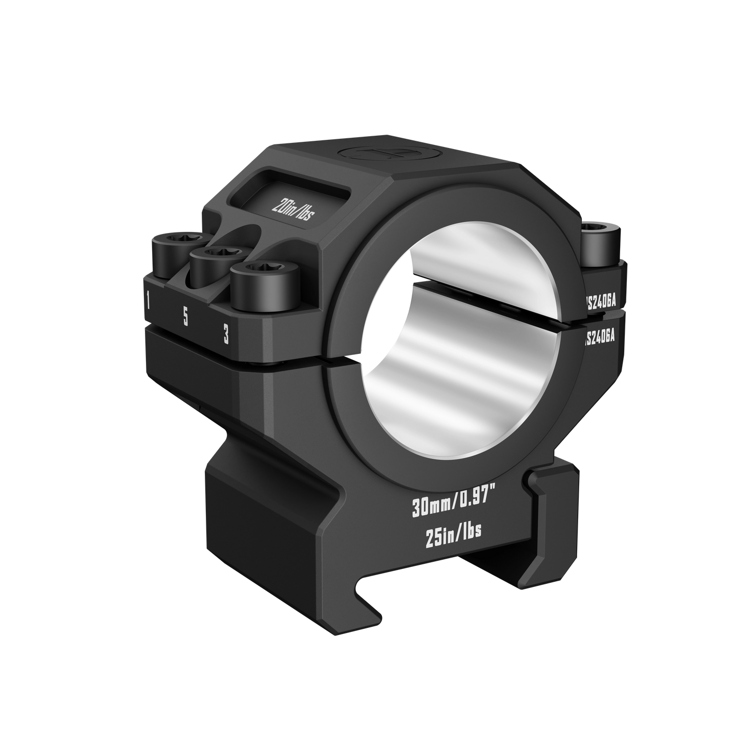 DISCOVERYOPT 6061 Aluminum Heavy-Duty Scope Mount – Fits 25.4mm & 30mm Tubes | 0.97"/1.26" Height | Picatinny Rail Compatible