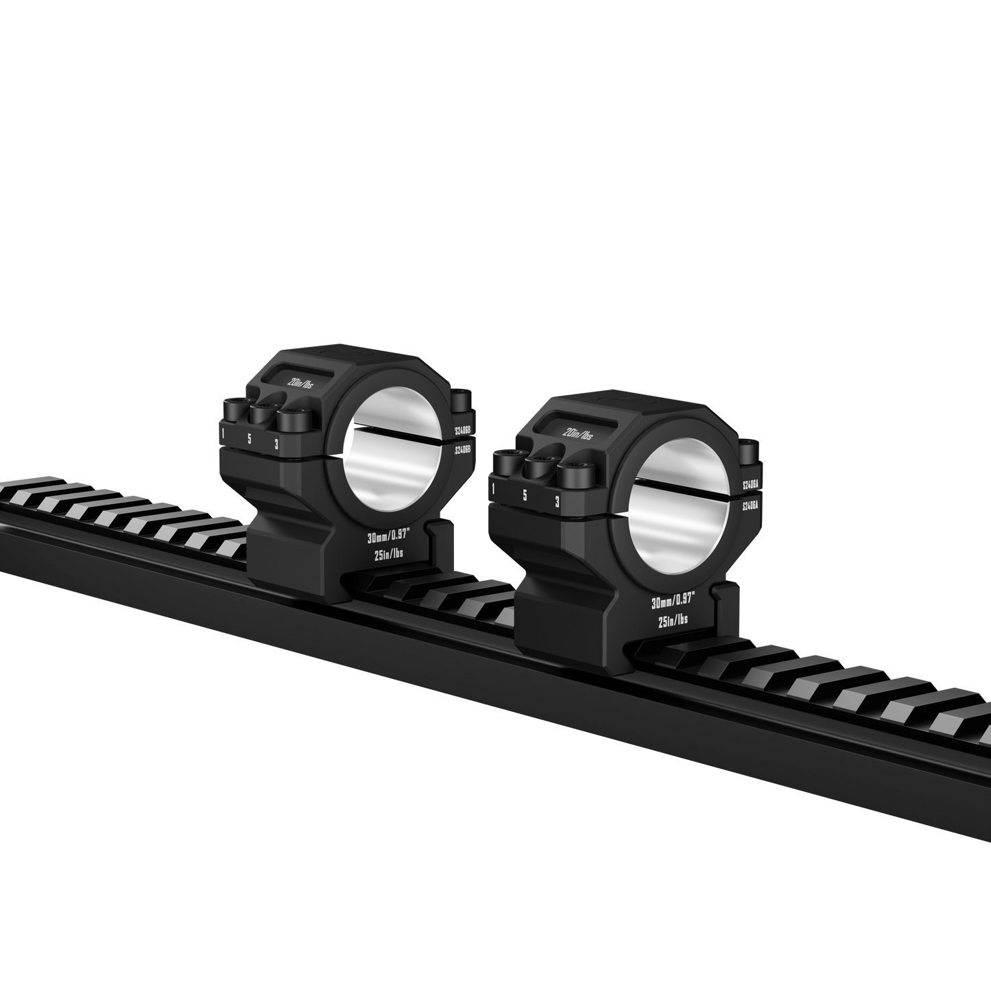 DISCOVERYOPT 6061 Aluminum Heavy-Duty Scope Mount – Fits 25.4mm & 30mm Tubes | 0.97"/1.26" Height | Picatinny Rail Compatible