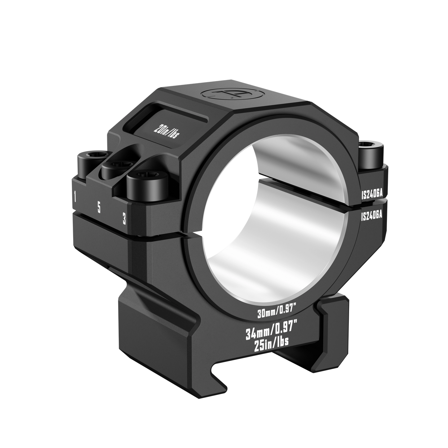 DISCOVERYOPT 6061 Aluminum Heavy-Duty Scope Mount – Fits 30mm & 34mm Tubes | 0.97"/1.26" Height | Picatinny Rail Compatible