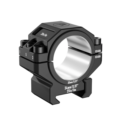 DISCOVERYOPT 6061 Aluminum Heavy-Duty Scope Mount – Fits 30mm & 34mm Tubes | 0.97"/1.26" Height | Picatinny Rail Compatible