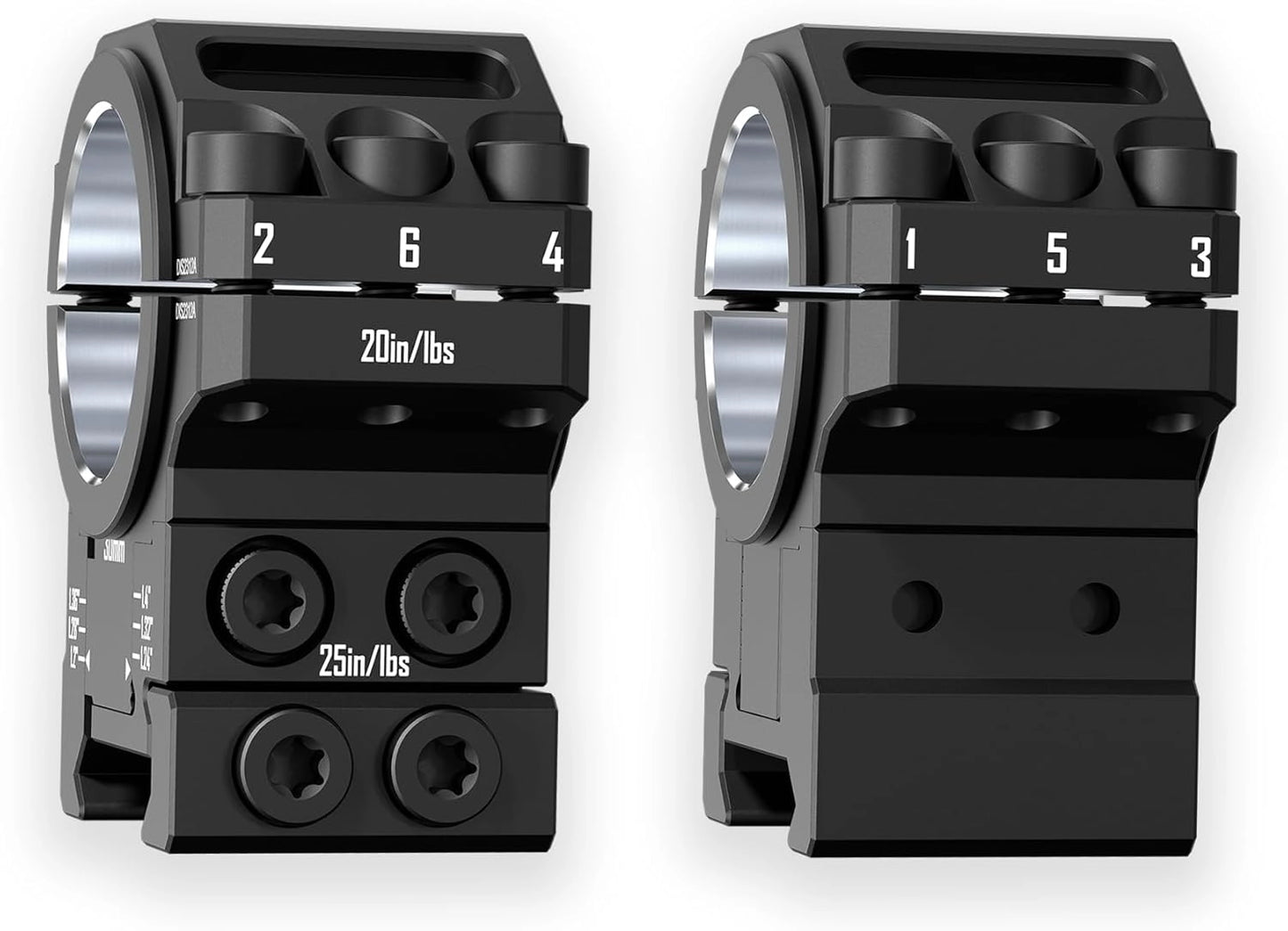 Adjustable Scope Rings – 25.4mm/30mm Tube | 6-Level Height (1.2