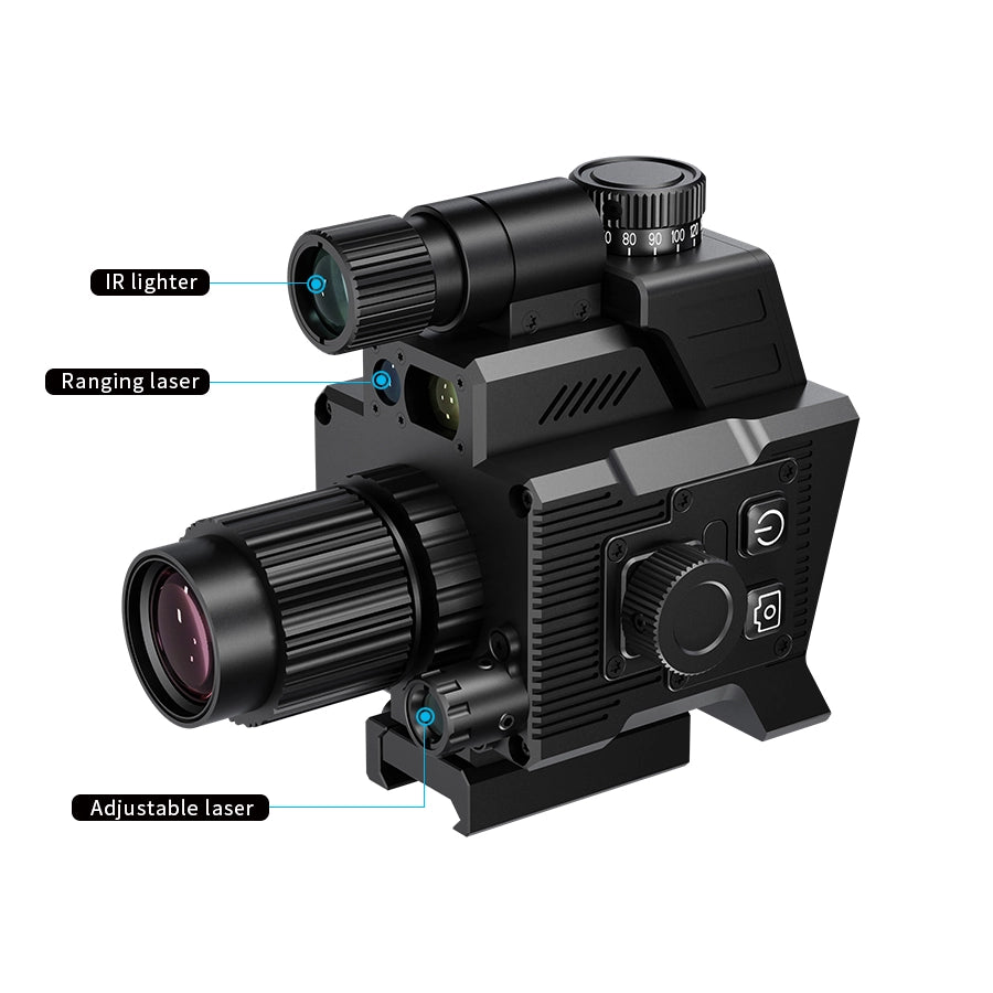 DISCOVERYOPT DND350BC Digital Night Vision Scope – | High-Resolution Night Vision Optics with Laser Rangefinder &amp; Ballistic Calculator