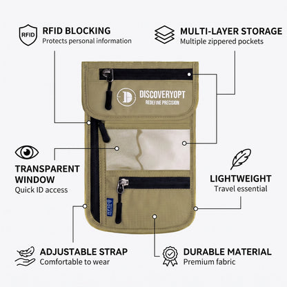 DISCOVERYOPT Passport Holder | Travel Document Wallet