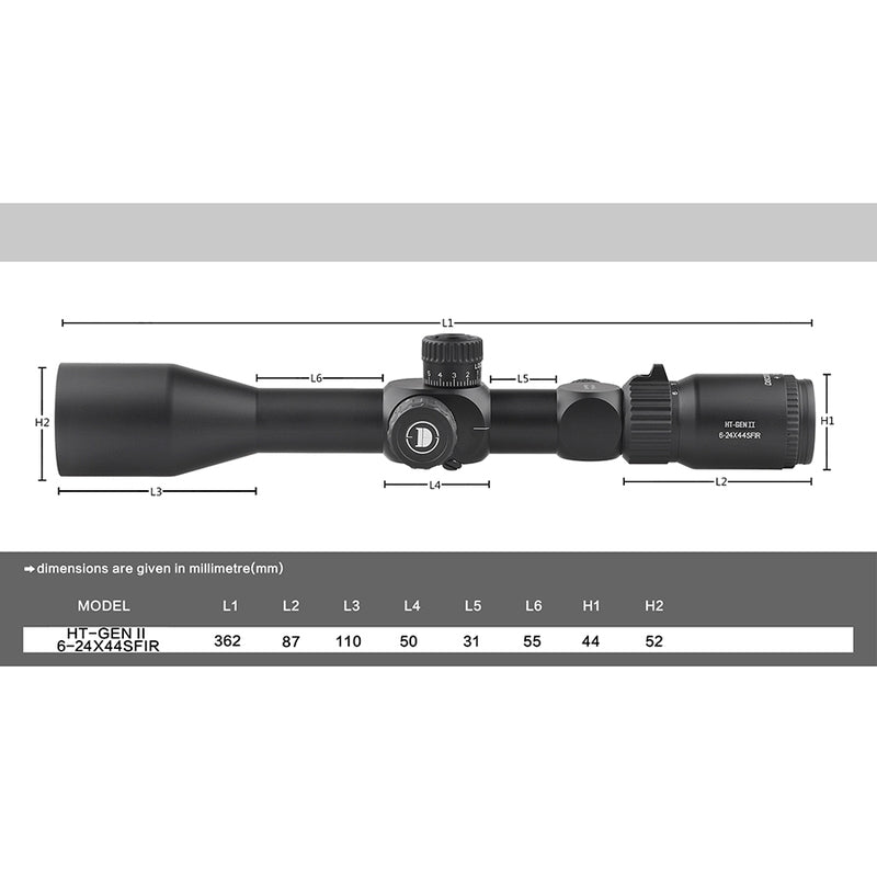 HT GEN II 6-24X44SFIR FFP-MOA Diameter:30MM Optics Scopes