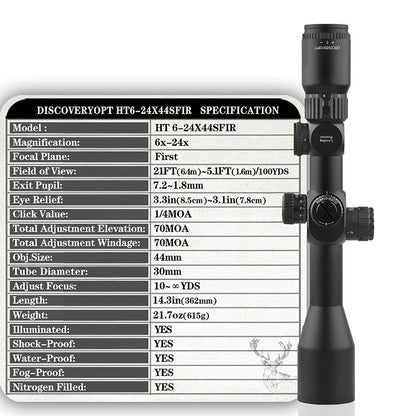 HT GEN II 6-24X44SFIR FFP-MOA Diameter:30MM Optics Scopes