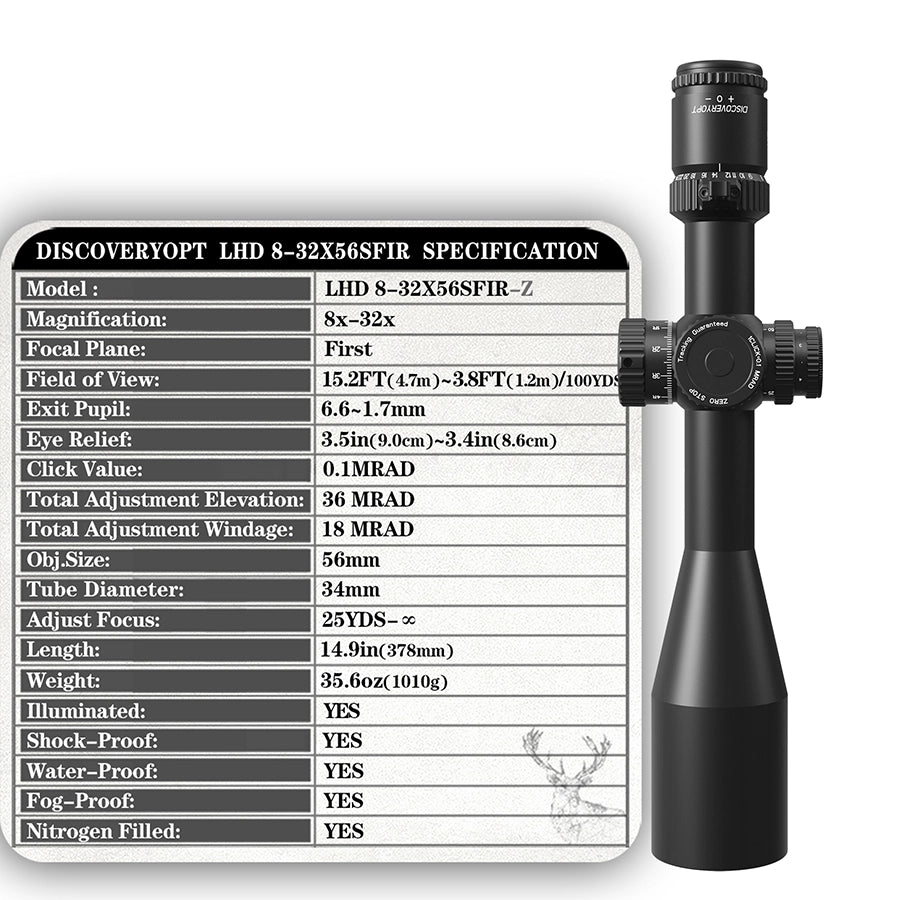 LHD 8-32X56SFIR FFP-Z-MRAD Rohrdurchmesser: 34MM Optik Zielfernrohre 