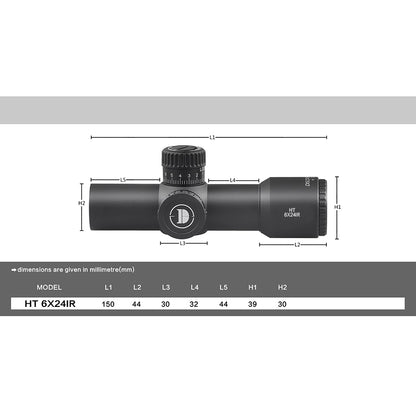 DISCOVERYOPT HT 6X24IR-SFP-MOA Diameter:30MM Short Optics Scope