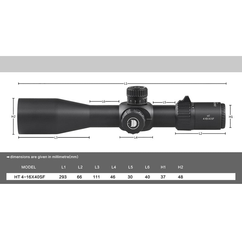 HT 4-16X40SF FFP Optics Scope - DiscoveryOpt Rifle Scopes-UK - 