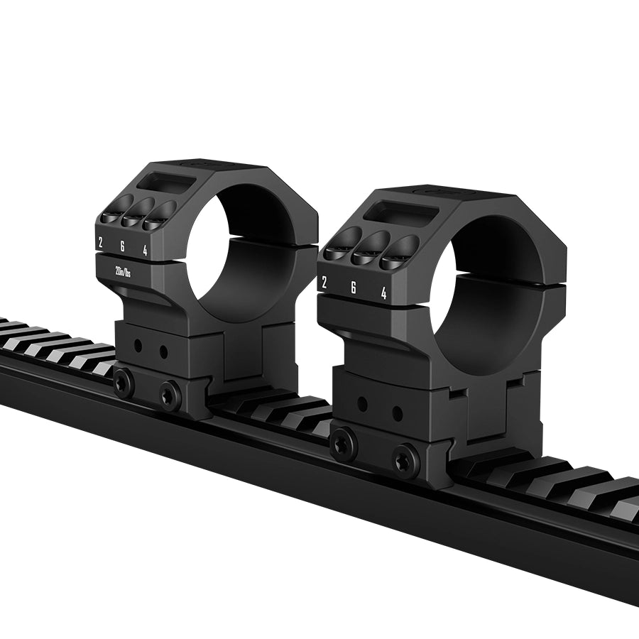 DISCOVERYOPT Heavy Duty Angle-Adjustable 30/60/90 MOA Scope Rings – Fits 30 or 34mm Tube | 1.35" Height | Picatinny Rail Compatible