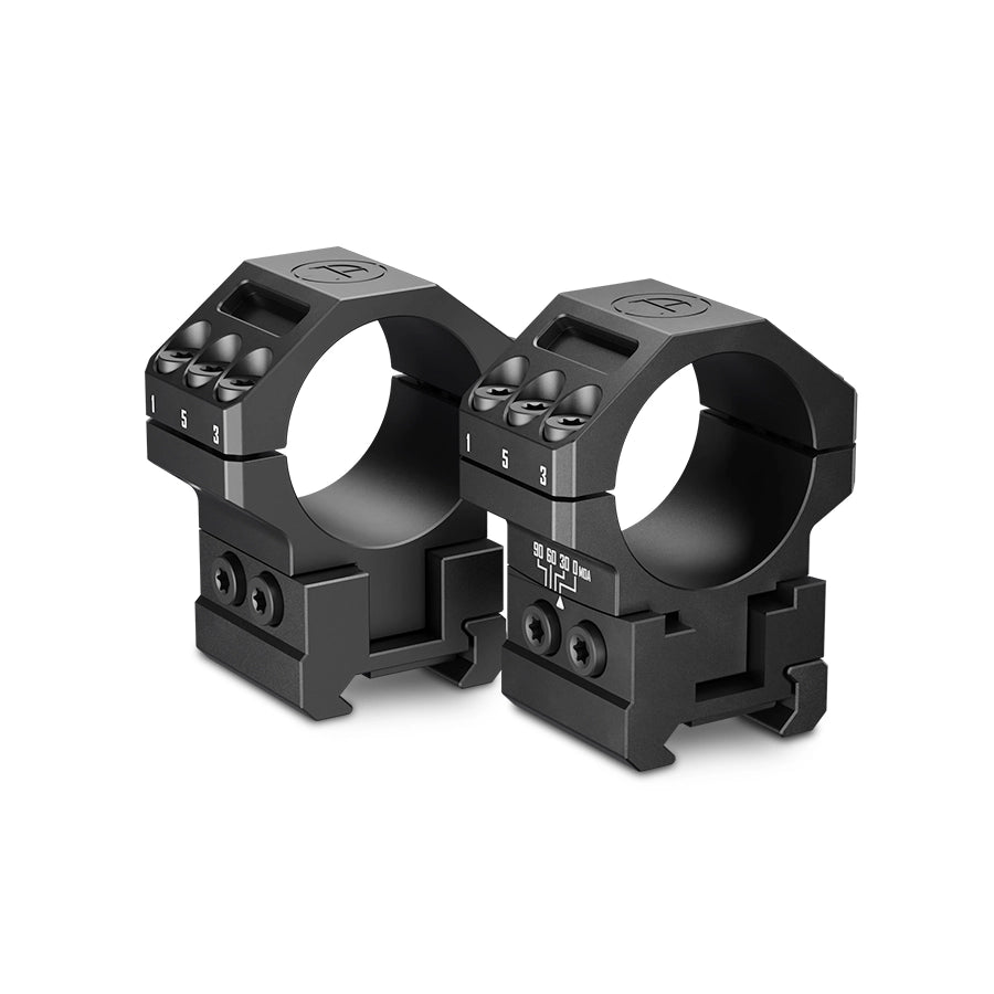 DISCOVERYOPT Heavy Duty Angle-Adjustable 30/60/90 MOA Scope Rings – Fits 30 or 34mm Tube | 1.35" Height | Picatinny Rail Compatible
