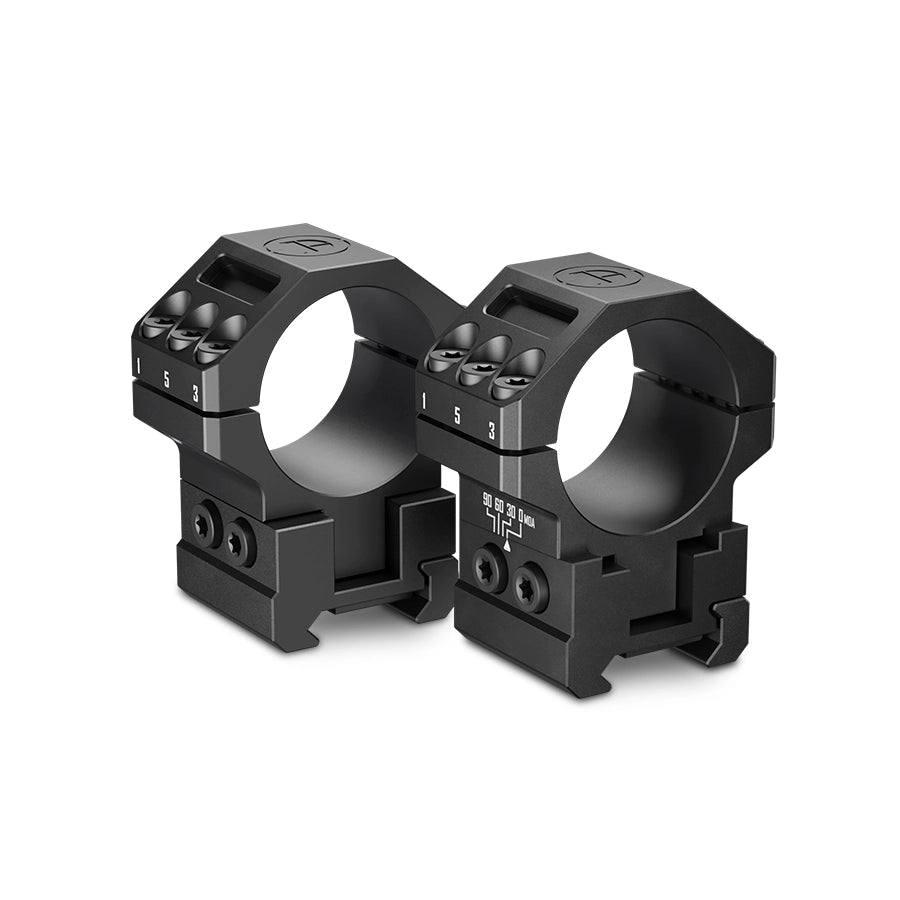 DISCOVERYOPT Heavy Duty Angle-Adjustable 30/60/90 MOA Scope Rings – Fits 30 or 34mm Tube | 1.35" Height | Picatinny Rail Compatible