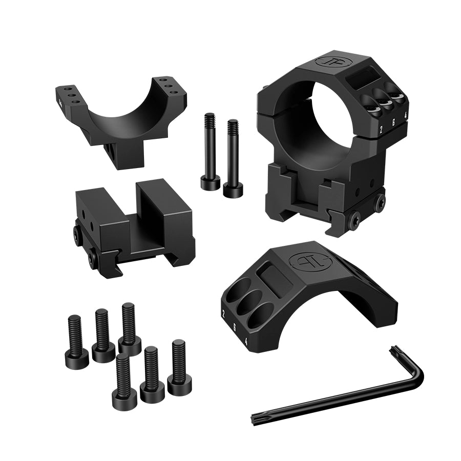 DISCOVERYOPT 7075 Aluminum Heavy Duty Angle-Adjustable 30/60/90 MOA Scope Rings – Fits 30 or 34mm Tube | 1.35" Height | Picatinny Rail Compatible