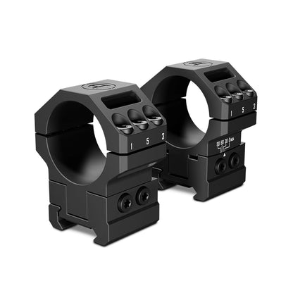 DISCOVERYOPT Heavy Duty Angle-Adjustable 30/60/90 MOA Scope Rings – Fits 30 or 34mm Tube | 1.35" Height | Picatinny Rail Compatible