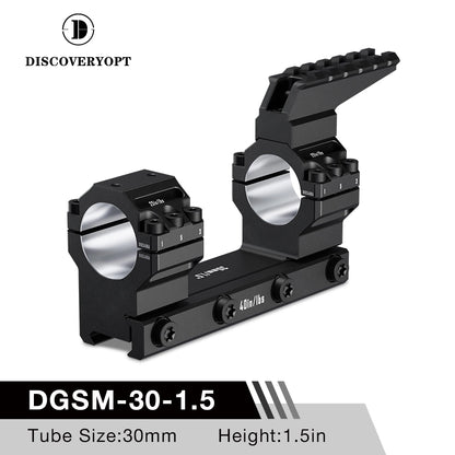 DISCOVERYOPT Heavy Duty Cantilever Scope Mount with Integrated Top Rail,  0 MOA, 30mm or 34mm Tube, 1.18″ or1.5″  Height
