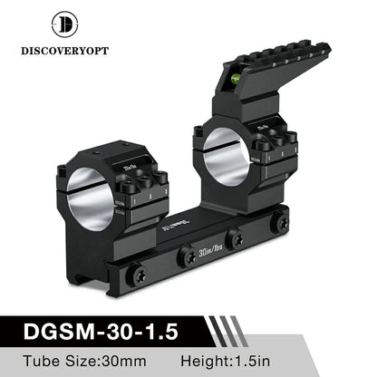 DISCOVERYOPT 0 MOA Heavy Duty Cantilever Scope Mount, Picatinny One-Piece Base with Integrated Top Rail - Fits 30mm/34mm Tubes, 1.18"/1.5" Center Height