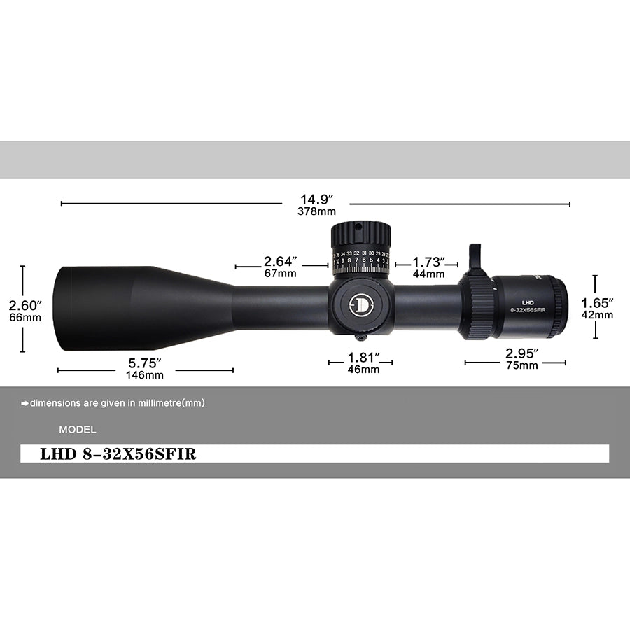 DISCOVERYOPT LHD 8-32x56 FFP Rifle Scope | High Definition Long DISCOVERYOPT LHD 8-32x56 FFP Rifle Scope | High Definition Long