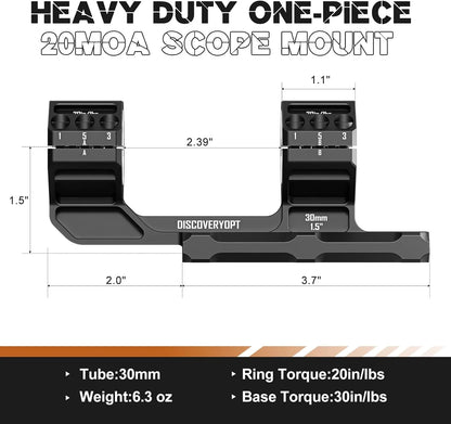 Robuste Cantilever-Zielfernrohrmontage, 20 MOA, 34 mm/30 mm, 1,5 Zoll-DISCOVERYOPT 