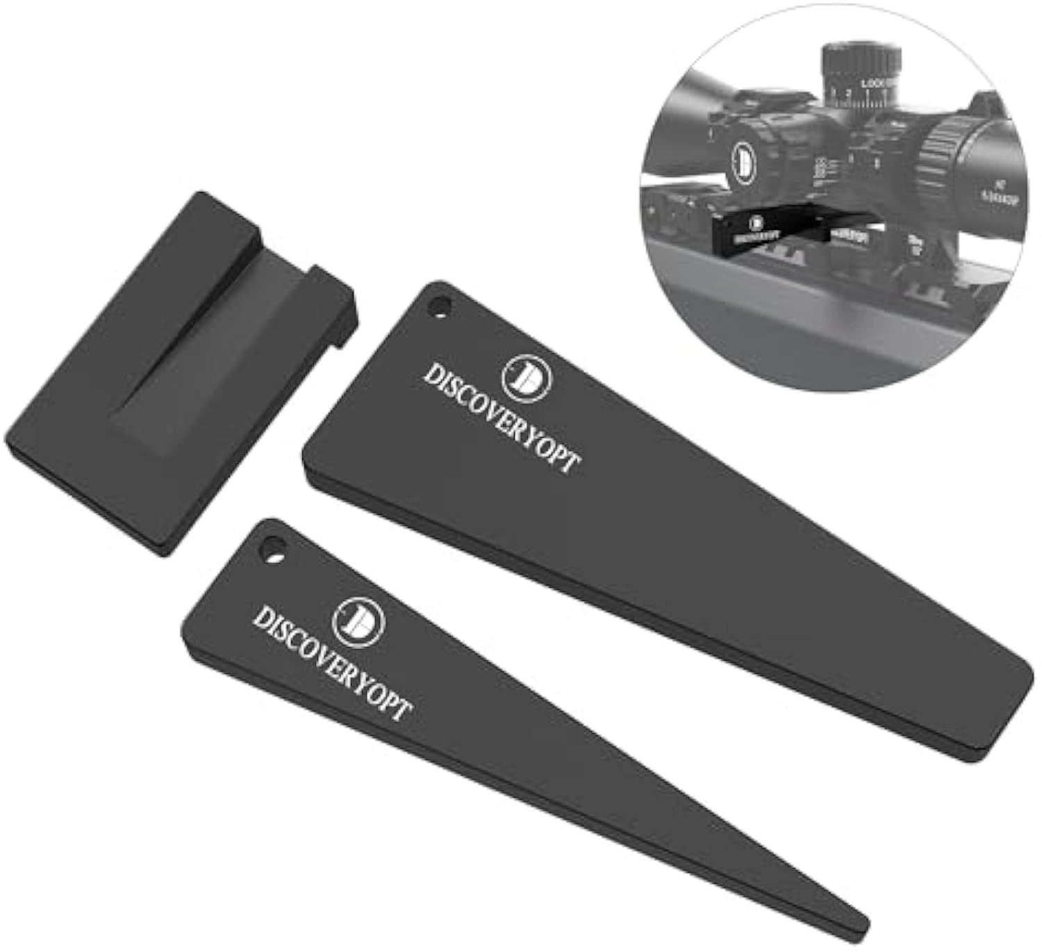 Gun Vise Scope Leveling Tool Kit - Scope Leveler With 3 Wedges For Rifle Scope Installation Scope Alignment Wedge