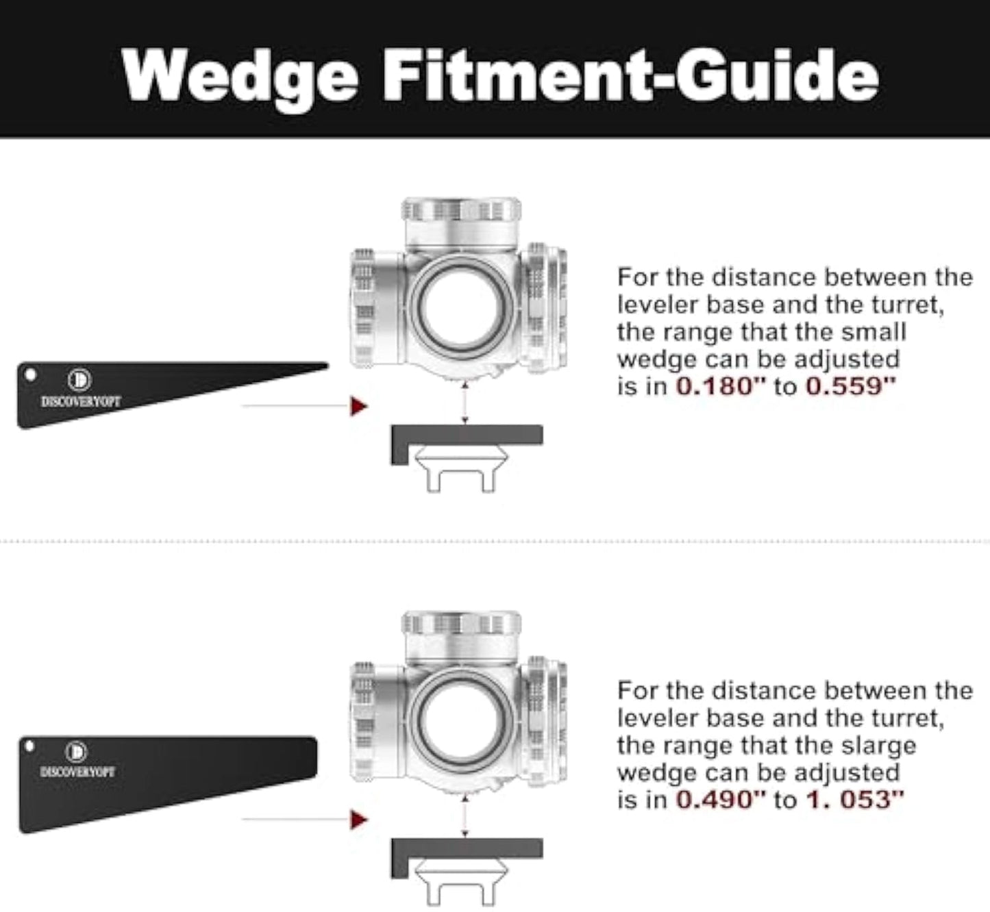 Scope Leveling Kit | Scope Level Wedge in One-Piece Mounts or Scope Rings